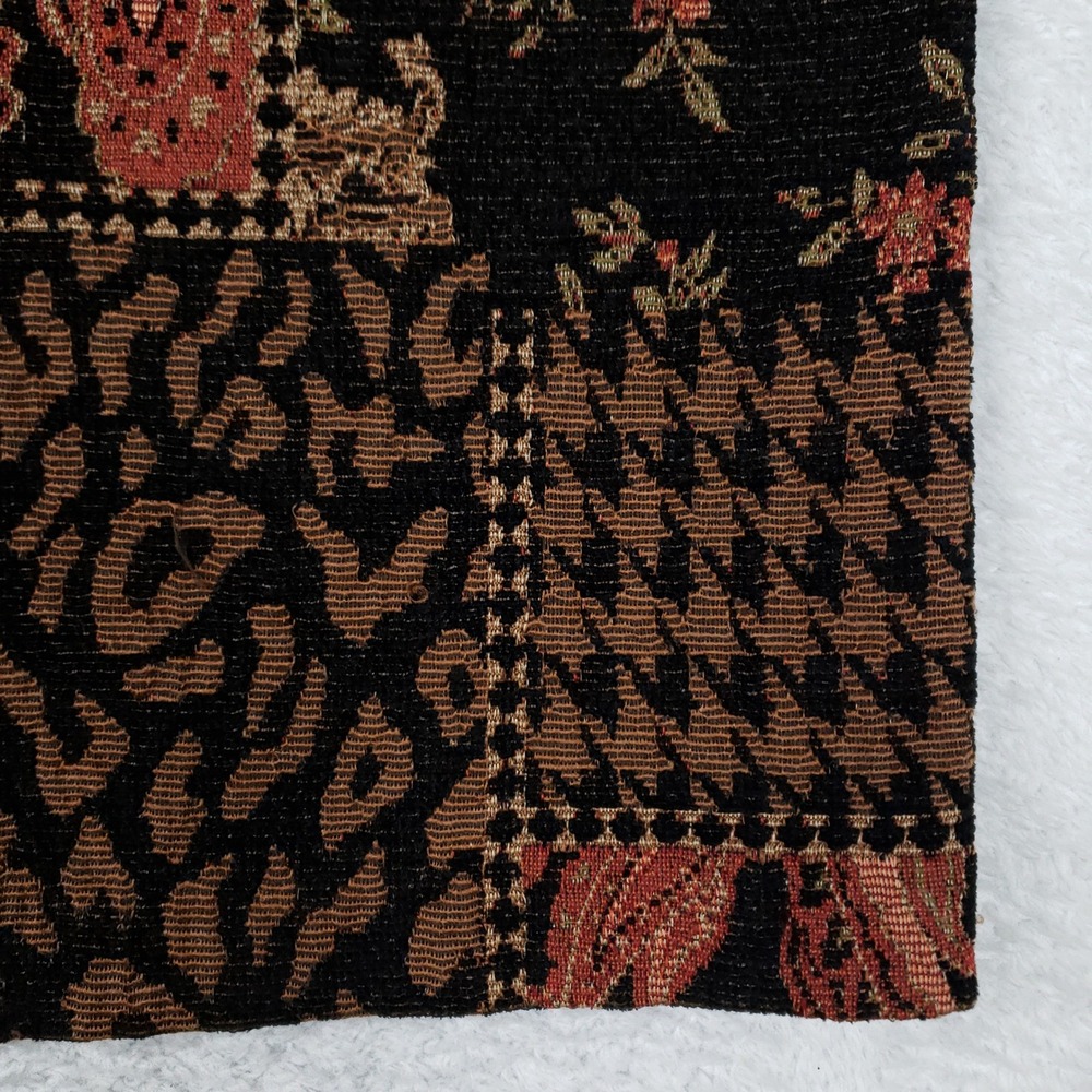 Studio Works Tapestry Patchwork Jacket Paisley Leopard Houndstooth Brown L 90s - Picture 4 of 16